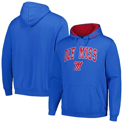 Men's Colosseum Powder Blue Ole Miss Rebels Arch & Logo Pullover Hoodie