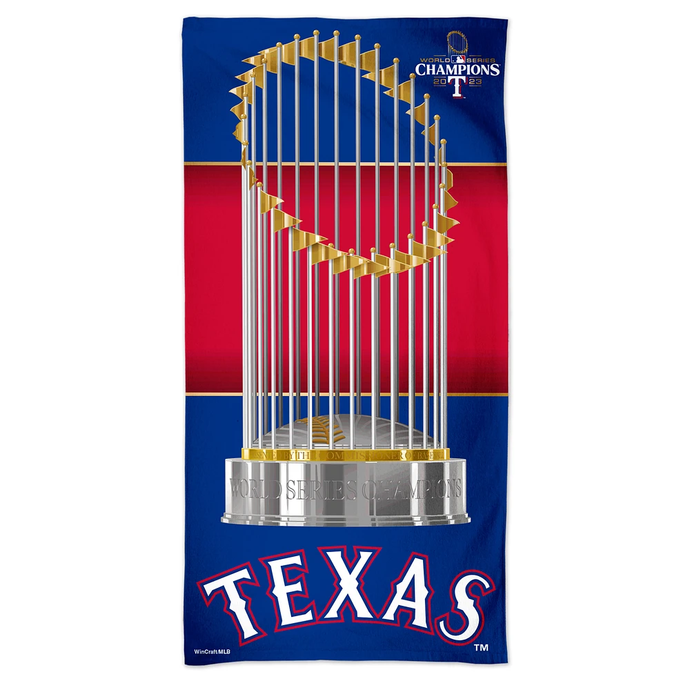 WinCraft  Texas Rangers 2023 World Series Champions 30" x 60" Spectra Beach Towel