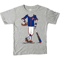 Youth Wes & Willy Gray Florida Gators Baseball Player T-Shirt