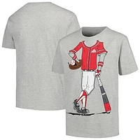Youth Wes & Willy Gray Ohio State Buckeyes Baseball Player T-Shirt