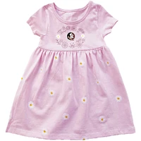 Girls Toddler Wes & Willy Pink Florida State Seminoles Daisy Dress