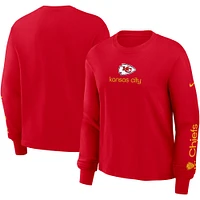 Women's Nike Red Kansas City Chiefs Boxy Long Sleeve T-Shirt