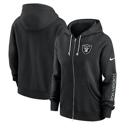 Women's Nike Black Las Vegas Raiders Phoenix Hoodie Full-Zip Sweatshirt