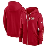 Women's Nike Scarlet San Francisco 49ers Phoenix Hoodie Full-Zip Sweatshirt