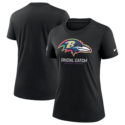 Women's Nike  Black Baltimore Ravens 2024 NFL Crucial Catch Tri-Blend T-Shirt