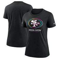 Women's Nike  Black San Francisco 49ers 2024 NFL Crucial Catch Tri-Blend T-Shirt