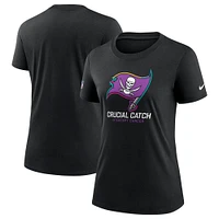 Women's Nike  Black Tampa Bay Buccaneers 2024 NFL Crucial Catch Tri-Blend T-Shirt