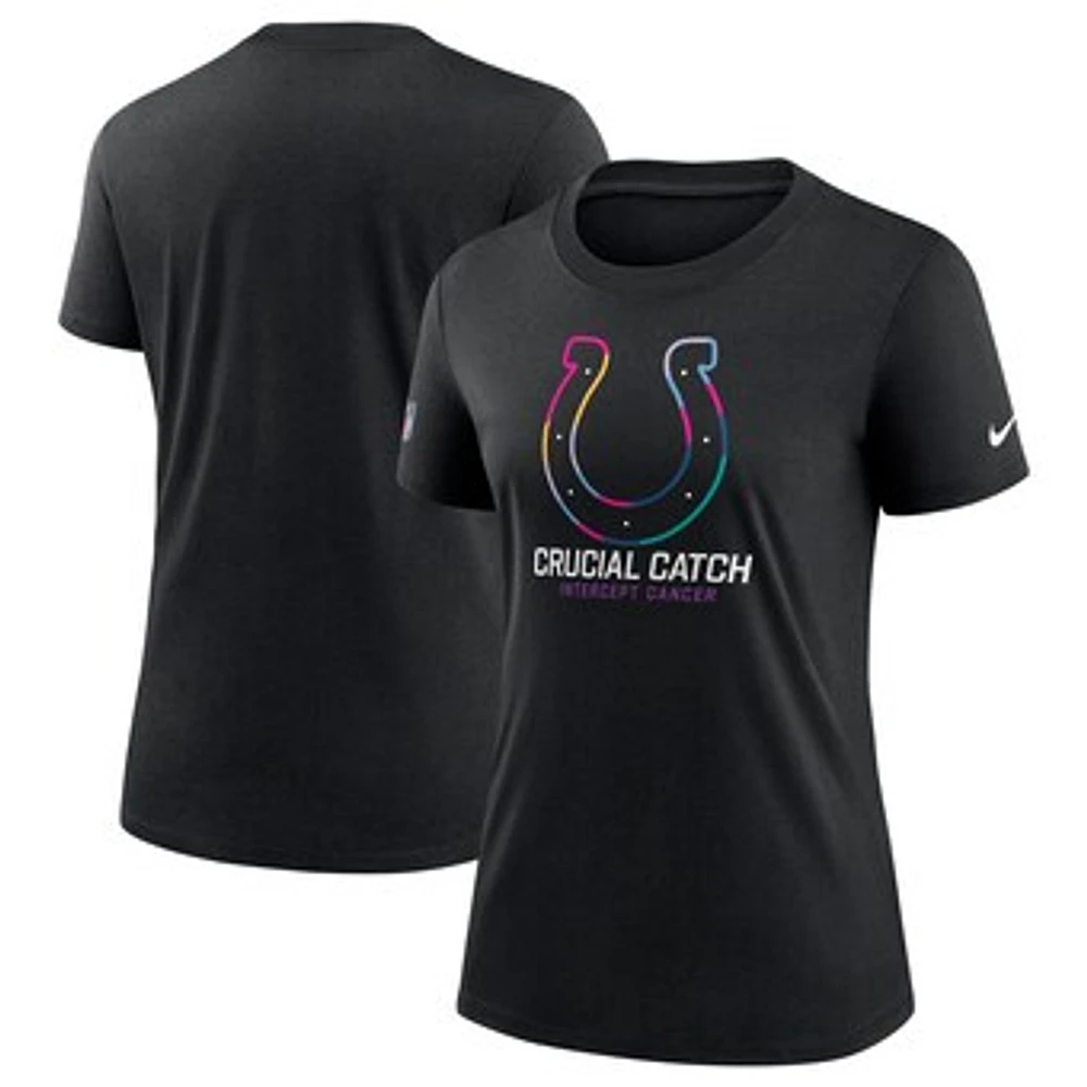 Women's Nike  Black Indianapolis Colts 2024 NFL Crucial Catch Tri-Blend T-Shirt