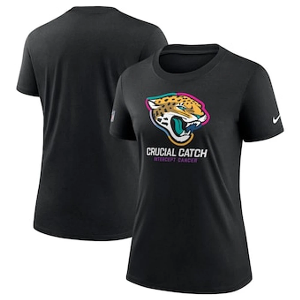 Women's Nike  Black Jacksonville Jaguars 2024 NFL Crucial Catch Tri-Blend T-Shirt