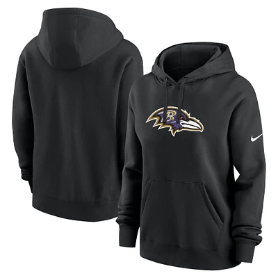 Women's Nike Black Baltimore Ravens Club Fleece Pullover Hoodie