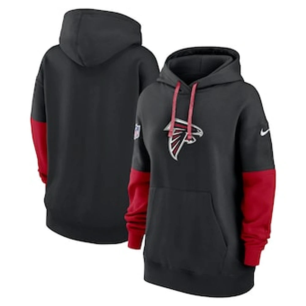 Women's Nike Black Atlanta Falcons 2024 Sideline Essential Fleece Pullover Hoodie