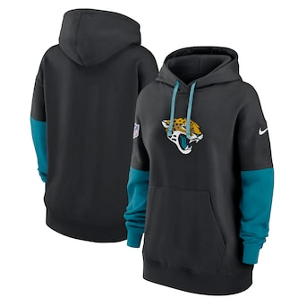 Women's Nike Black Jacksonville Jaguars 2024 Sideline Essential Fleece Pullover Hoodie