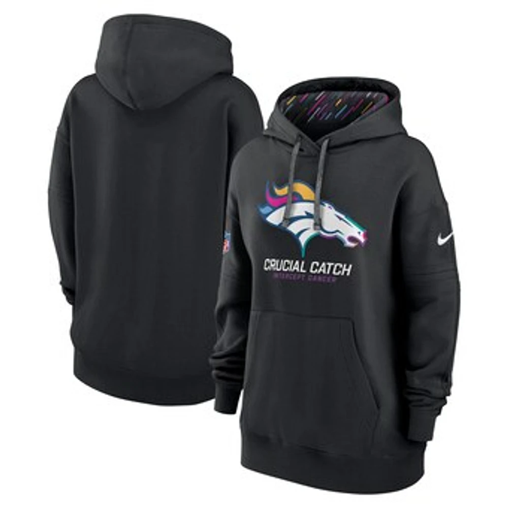 Women's Nike Black Denver Broncos NFL Crucial Catch Club Pullover Hoodie