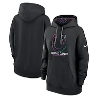 Women's Nike  Black Indianapolis Colts 2024 NFL Crucial Catch Club Pullover Hoodie