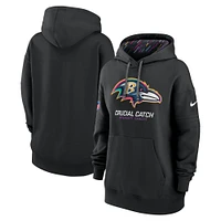 Women's Nike  Black Baltimore Ravens 2024 NFL Crucial Catch Club Pullover Hoodie