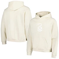 Men's Cream Philadelphia Union Tonal Raglan Oversized Pullover Hoodie