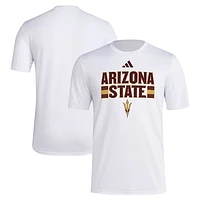 Men's adidas White Arizona State Sun Devils Strategy Pre-Game T-Shirt