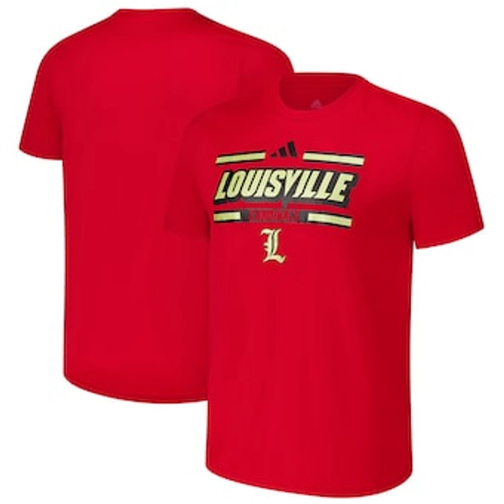 Men's adidas Red Louisville Cardinals Strategy Pre-Game T-Shirt