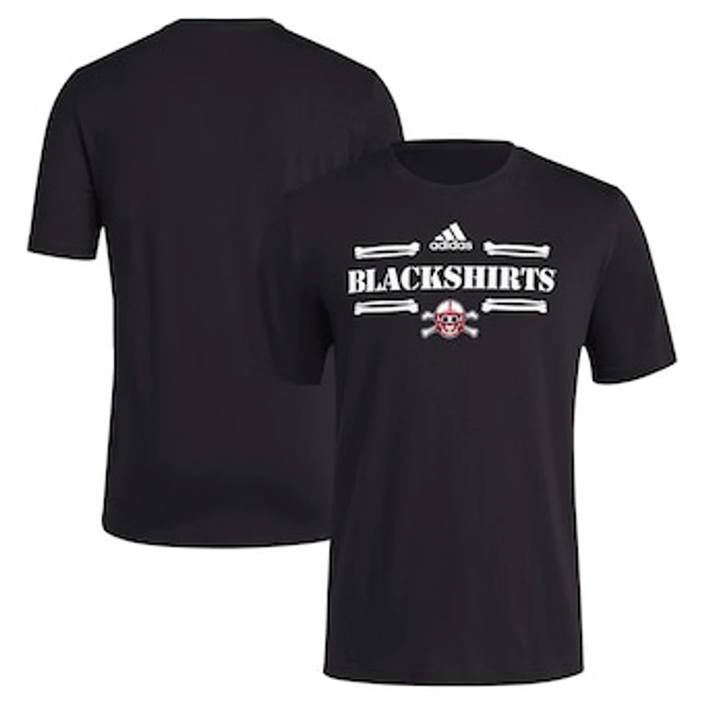 Men's adidas Black Nebraska Huskers Blackshirts Fresh T-Shirt