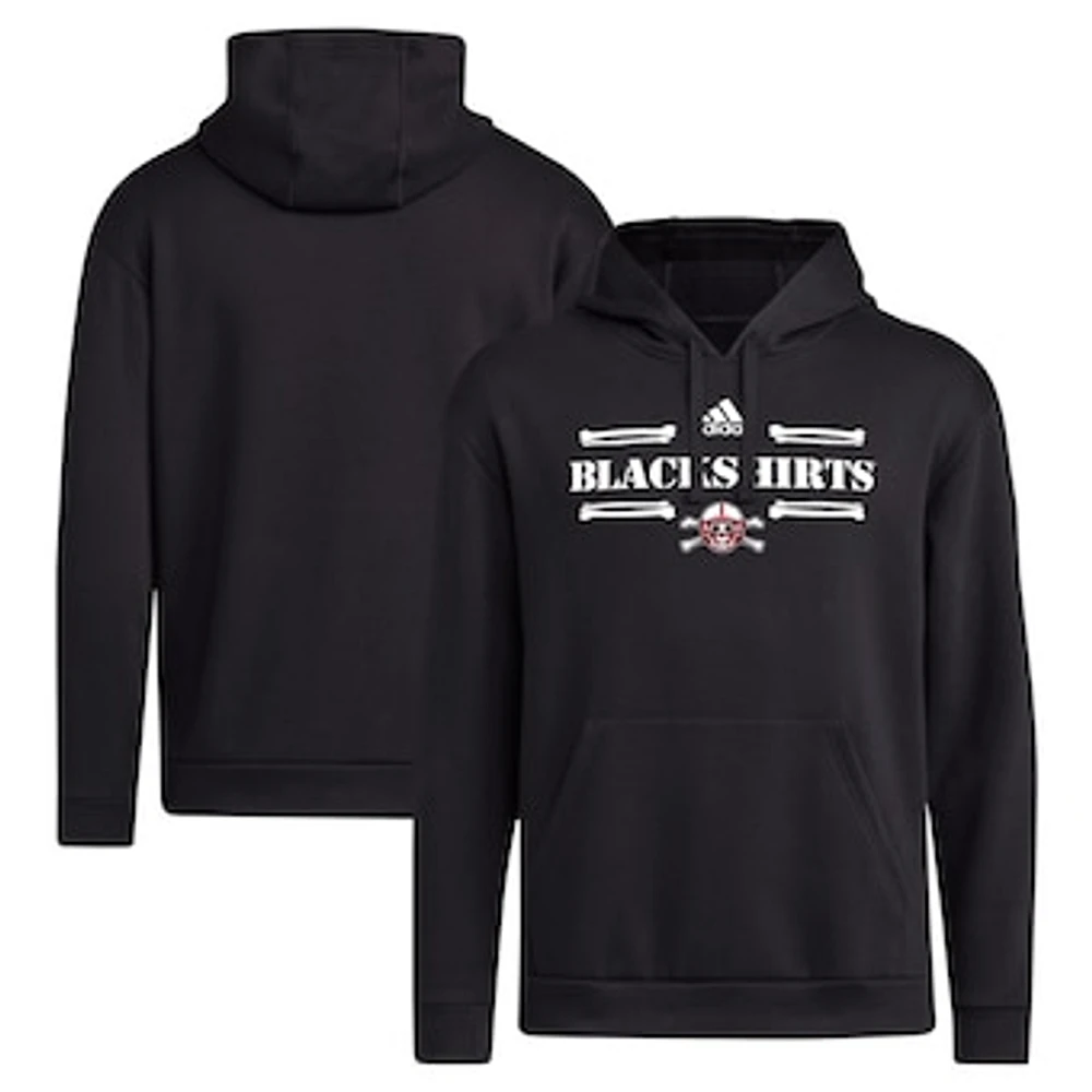 Men's adidas Black Nebraska Huskers Blackshirts Pullover Hoodie