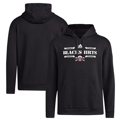 Men's adidas Black Nebraska Huskers Blackshirts Pullover Hoodie