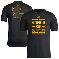 Men's adidas Black Grambling Tigers Honor & Support Pre-Game T-Shirt