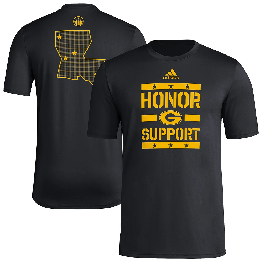 Men's adidas Black Grambling Tigers Honor & Support Pre-Game T-Shirt