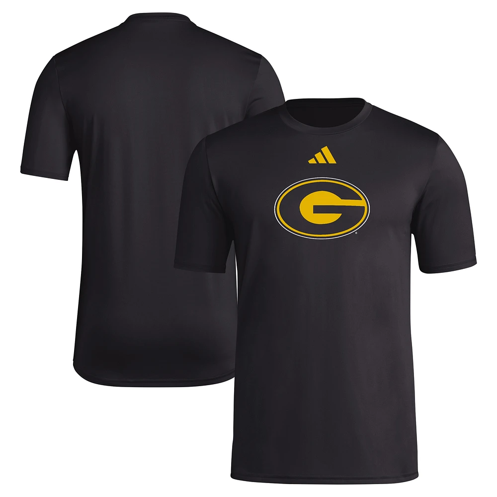 Men's adidas Black Grambling Tigers Primary Locker Logo Pre-Game AEROREADY T-Shirt