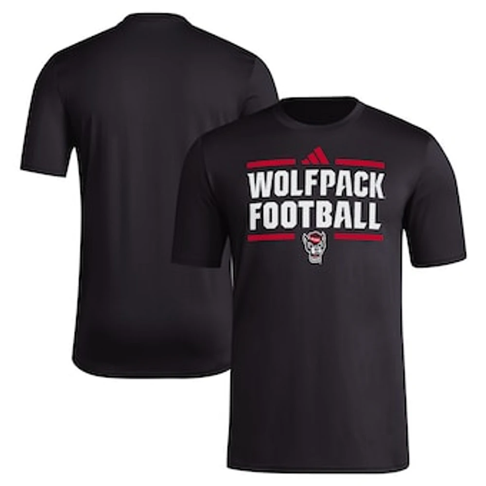 Men's adidas NC State Wolfpack Locker Football Pre-Game AEROREADY T-Shirt