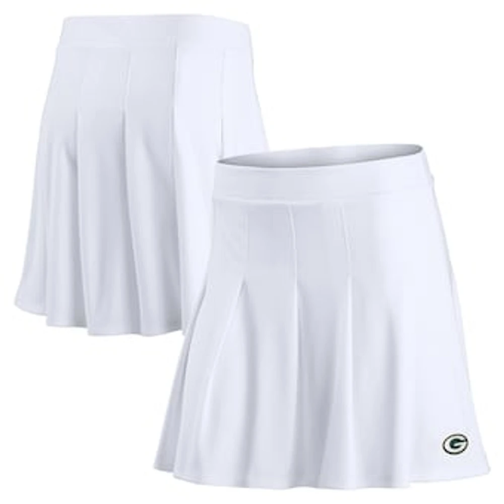 Women's Fanatics White Green Bay Packers Primary Logo Tennis Skort