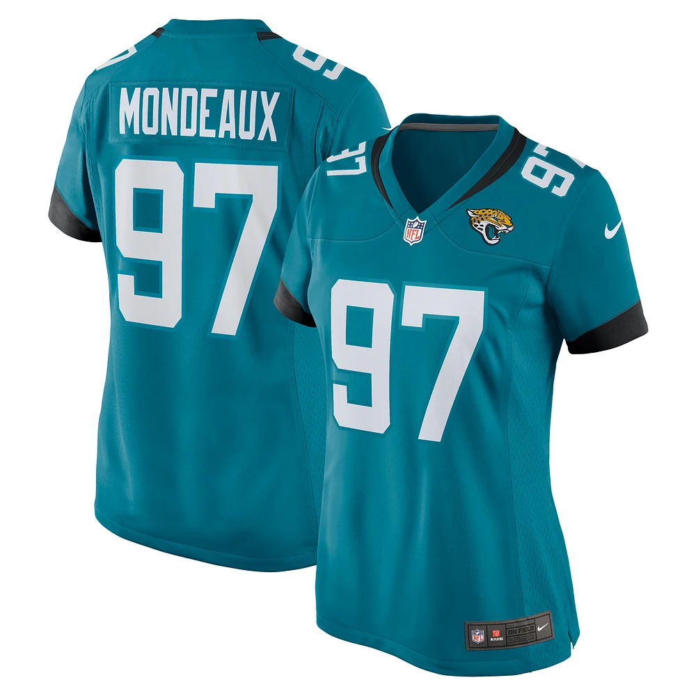 Women's Nike Henry Mondeaux  Teal Jacksonville Jaguars Game Jersey