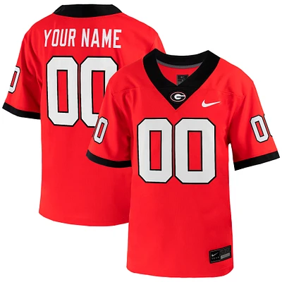 Youth Nike  Red Georgia Bulldogs Custom Football Game Jersey