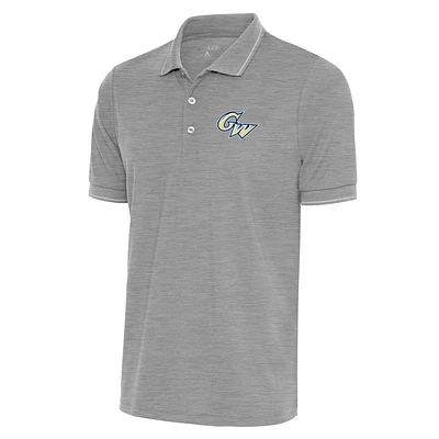 Men's Antigua  Heather Gray George Washington University Affluent Polo