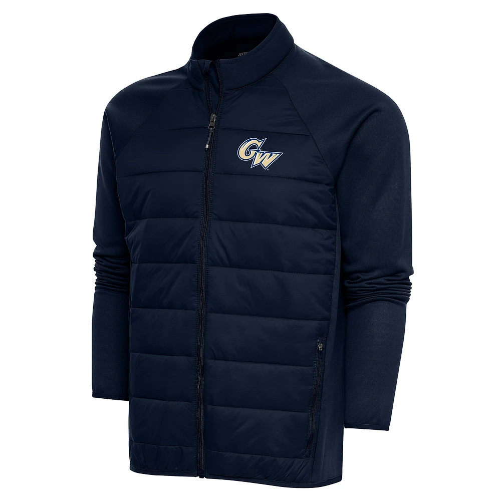 Men's Antigua  Navy George Washington University Altitude Full-Zip Jacket