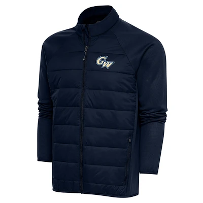Men's Antigua  Navy George Washington University Altitude Full-Zip Jacket