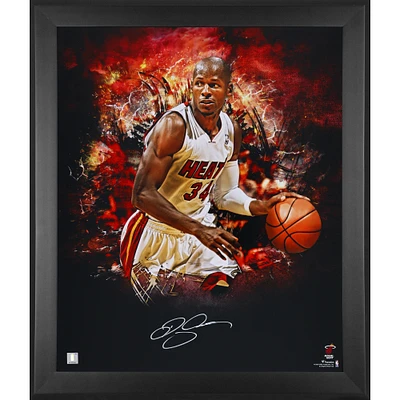 Ray Allen Miami Heat Autographed Framed 20 " x 24" In Focus Photograph