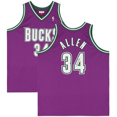 Ray Allen Milwaukee Bucks Autographed Mitchell & Ness - Authentic Jersey