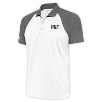 Men's Antigua  White/Steel MIT Engineers Nova Polo