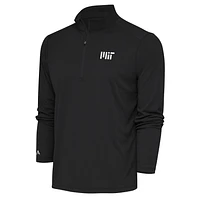 Men's Antigua  Gray MIT Engineers Tribute Quarter-Zip Pullover Top