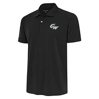 Men's Antigua  Black George Washington University Tribute Polo