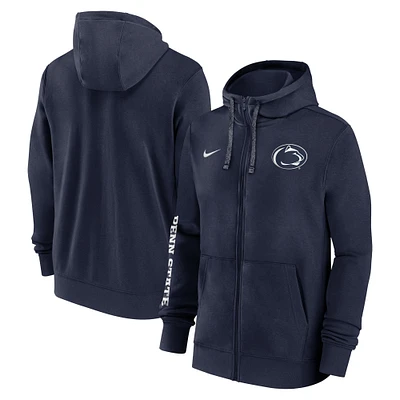 Men's Nike Navy Penn State Nittany Lions 2024 Sideline Full-Zip Hoodie