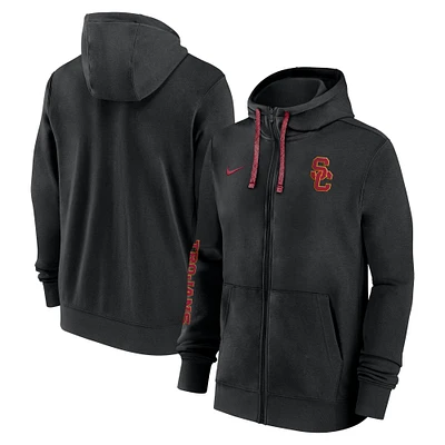 Men's Nike Black USC Trojans 2024 Sideline Full-Zip Hoodie