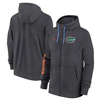 Men's Jordan Brand Anthracite Florida Gators 2024 Sideline Full-Zip Hoodie