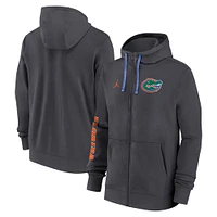 Men's Jordan Brand Anthracite Florida Gators 2024 Sideline Full-Zip Hoodie