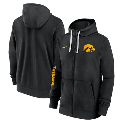 Men's Nike Black Iowa Hawkeyes 2024 Sideline Full-Zip Hoodie