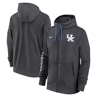 Men's Nike Anthracite Kentucky Wildcats 2024 Sideline Full-Zip Hoodie