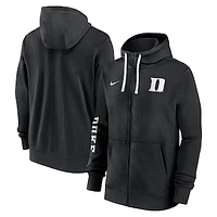 Men's Nike Black Duke Blue Devils 2024 Sideline Full-Zip Hoodie