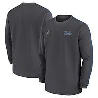 Men's Jordan Brand Anthracite UCLA Bruins 2024 Sideline Coaches Long Sleeve Top