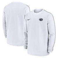 Men's Nike White Penn State Nittany Lions 2024 Sideline Coaches Long Sleeve Top