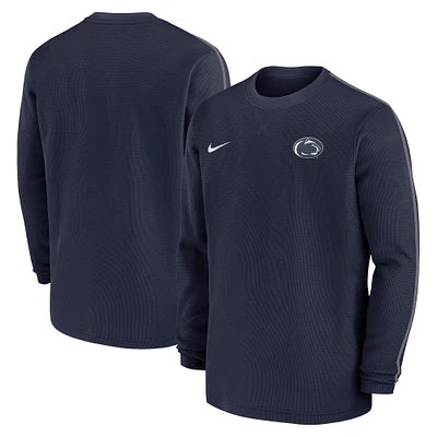 Men's Nike Navy Penn State Nittany Lions 2024 Sideline Coaches Long Sleeve Top